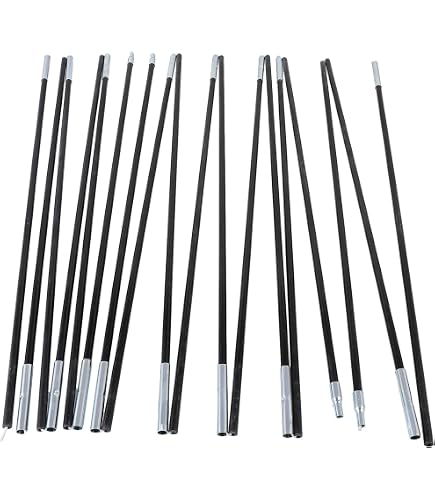 Sosoport 2pcs Fiberglass Tent Pole Kit Replacement Kit For Single Tent