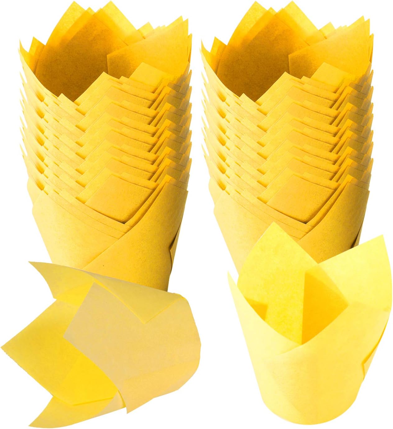 TRUSBER Baking Cups, 150 pieces Tulip Cupcake