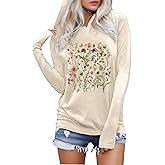 Live by The Sun Love by The Moon Hoodie Women's Sun and Moon Casual Long Sleeve Sweatshirt Round Neck Pullover Tops