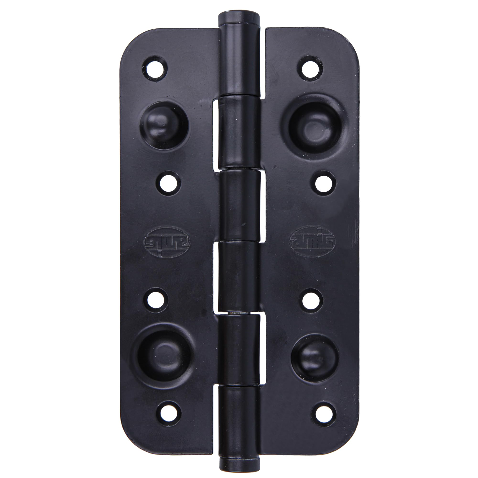 Amig - Set of 6 Door Safety Hinges | Rounded Edges | Silent Opening and Closing | Secure Hold Steel Entrance Doors | Black | 150 x 82 x 3 mm