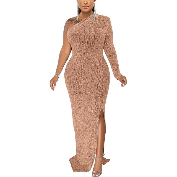 Amazon.com: Gold Dresses for Women Formal Long Sleeve Bodycon Fishtail Long  Dress Cocktail Evening Party Maxi Gala Dresses New Years Eve Ball Gowns :  Clothing, Shoes & Jewelry
