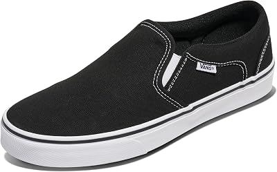 Asher Unisex Sneaker, Canvas Black White, 43 EU