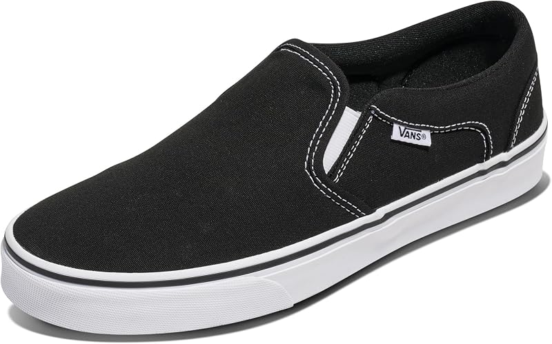 Asher Unisex Sneaker, Canvas Black White, 43 EU