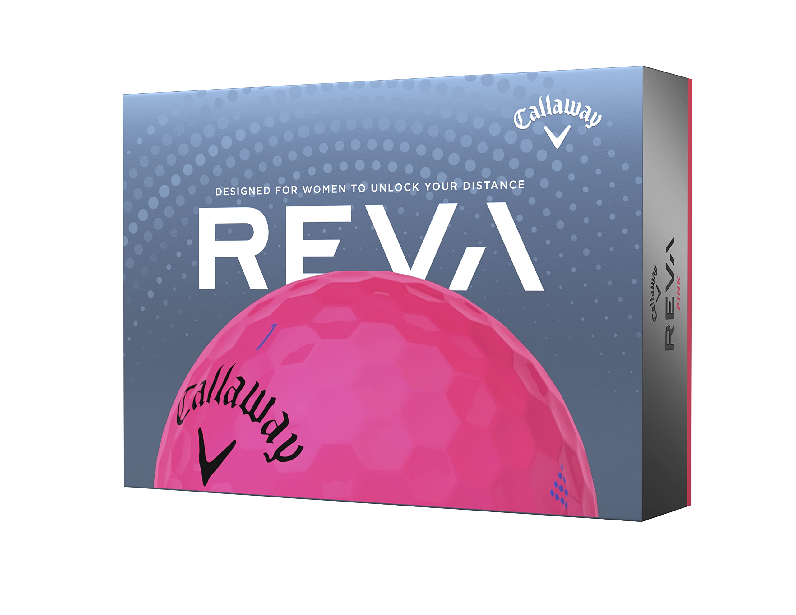 Callaway Golf REVA Golf Ball 2023, Pink, one dozen