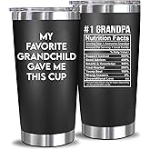 NewEleven Fathers Day Gift For Grandpa - Grandpa Gifts From Granddaughter, Grandson - Unique Birthday Present Ideas For Grandfather, New Granddad, Promoted To Granddad, Grandchildren - 20 Oz Tumbler
