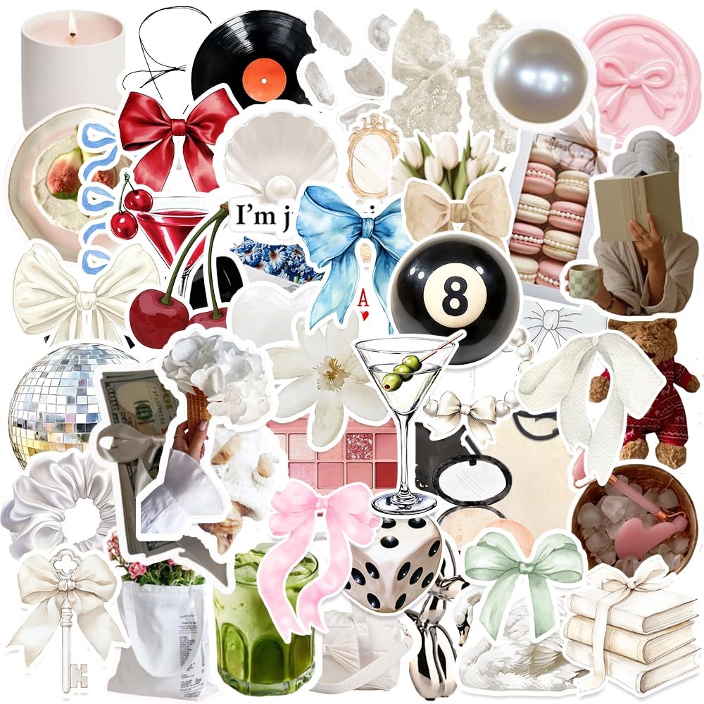 Photo 1 of 100PCS Aesthetics Stickers,Clean Girl Aesthetic Stickers Self Care Matcha Decals,Waterproof Vinyl Stickers for Water Bottles Laptop