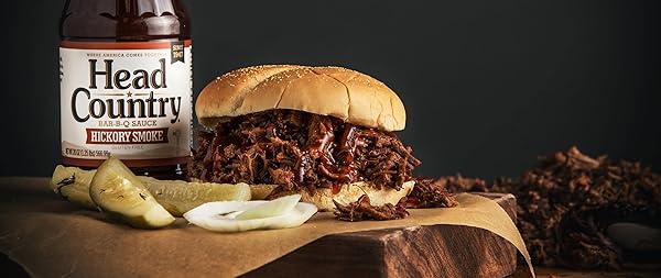HEAD COUNTRY BBQ SAUCE, HICKORY SMOKE | SMOKY & SWEET CHAMPIONSHIP BARBECUE SAUCE FOR RIBS, PORK, SAUSAGE & BRISKET | 20 OUNCE