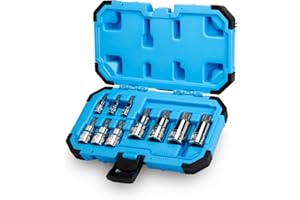Capri Tools XZN Triple Square Spline Bit Socket Set, Metric, 10-Piece