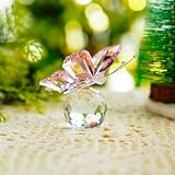 H&D HYALINE & DORA Crystal Flying Butterfly Figurine Glass Ball Base 5in view 8