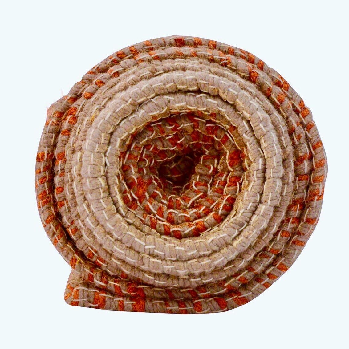 Organic Ayurvedic Yoga Mat, GOTS Certifed Organic Cotton & Jute, Ayurvedic Plant Dyes, Eco-Friendly, New 'Earth Mat' with Neem & Red Sandalwood