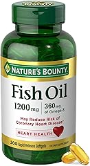 Nature's Bounty Fish Oil Omega 3 Supplements - Supports Heart Health, 1200 Mg Fish Oil, Omega-3, 200 Softgels (Pack of 1)