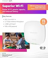 HPE Aruba Instant On AP22 2x2 WiFi 6 Indoor Access Point RW02A view 3