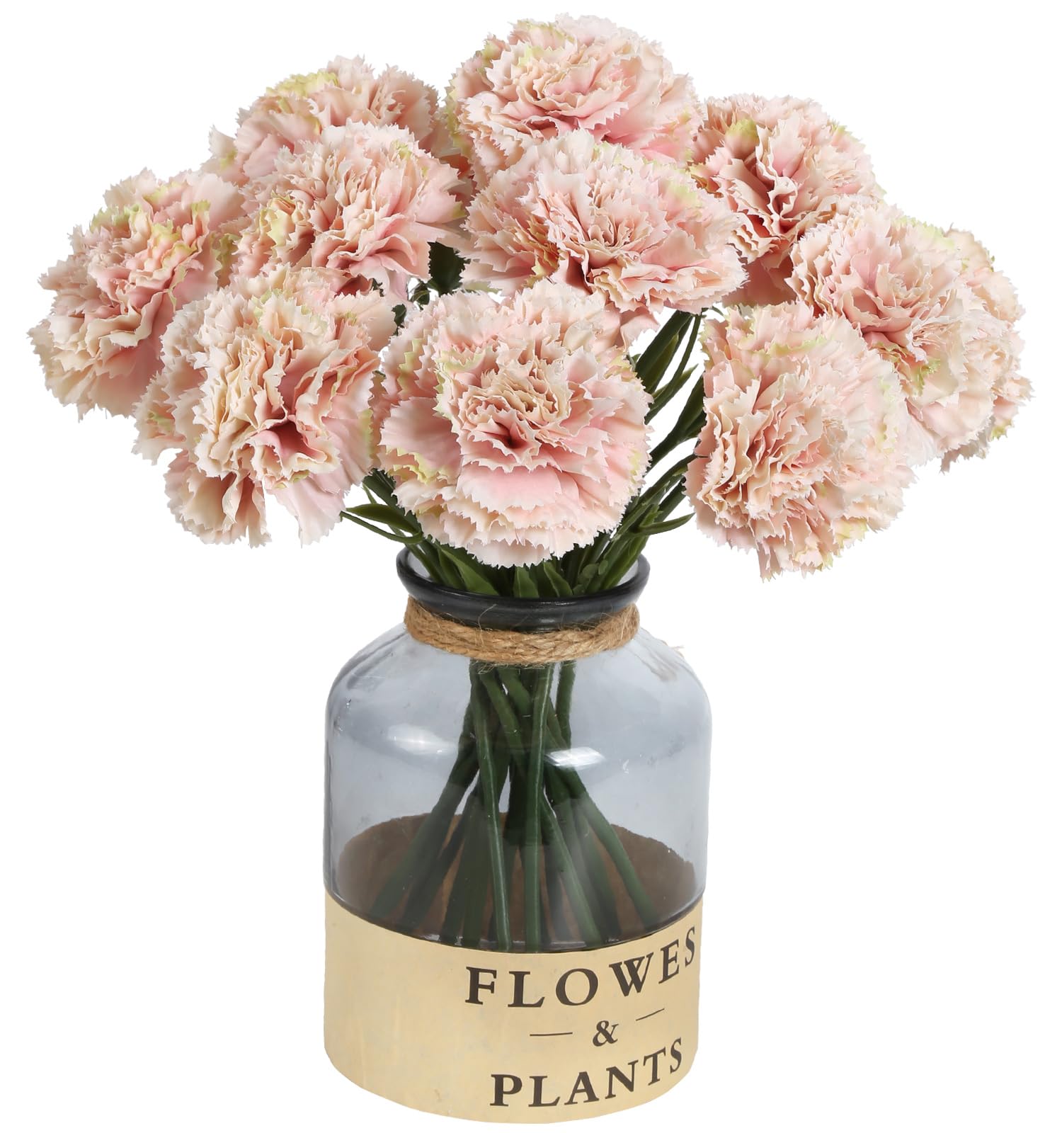 Photo 1 of ****SEE NOTES ****ICBOX Light Pink Artificial Carnation Silk Flowers 15pcs Fake Carnation Pink Artifcial Flowers with Stems for Home Decor Wedding Bridal Bouquet Anniversary Birthday Floral Arrangements (Light Pink) 