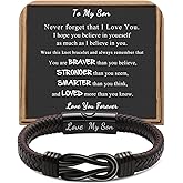 Joycuff 𝗚𝗶𝗳𝘁𝘀 𝗳𝗼𝗿 𝗠𝗲𝗻 𝗞𝗻𝗼𝘁 𝗕𝗿𝗮𝗰𝗲𝗹𝗲𝘁, Valentines Fathers Day Anniversary Christmas Birthday Gifts for Him Dad Husband Boyfriend Son New Dad Stepdad Bracelets for Men