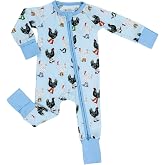LollyBanks Baby Pajamas,Viscose from Bamboo Zipper Sleepers for Boys Girls | Soft Sleeper & Play Romper with 2-Way Zipper, Sn