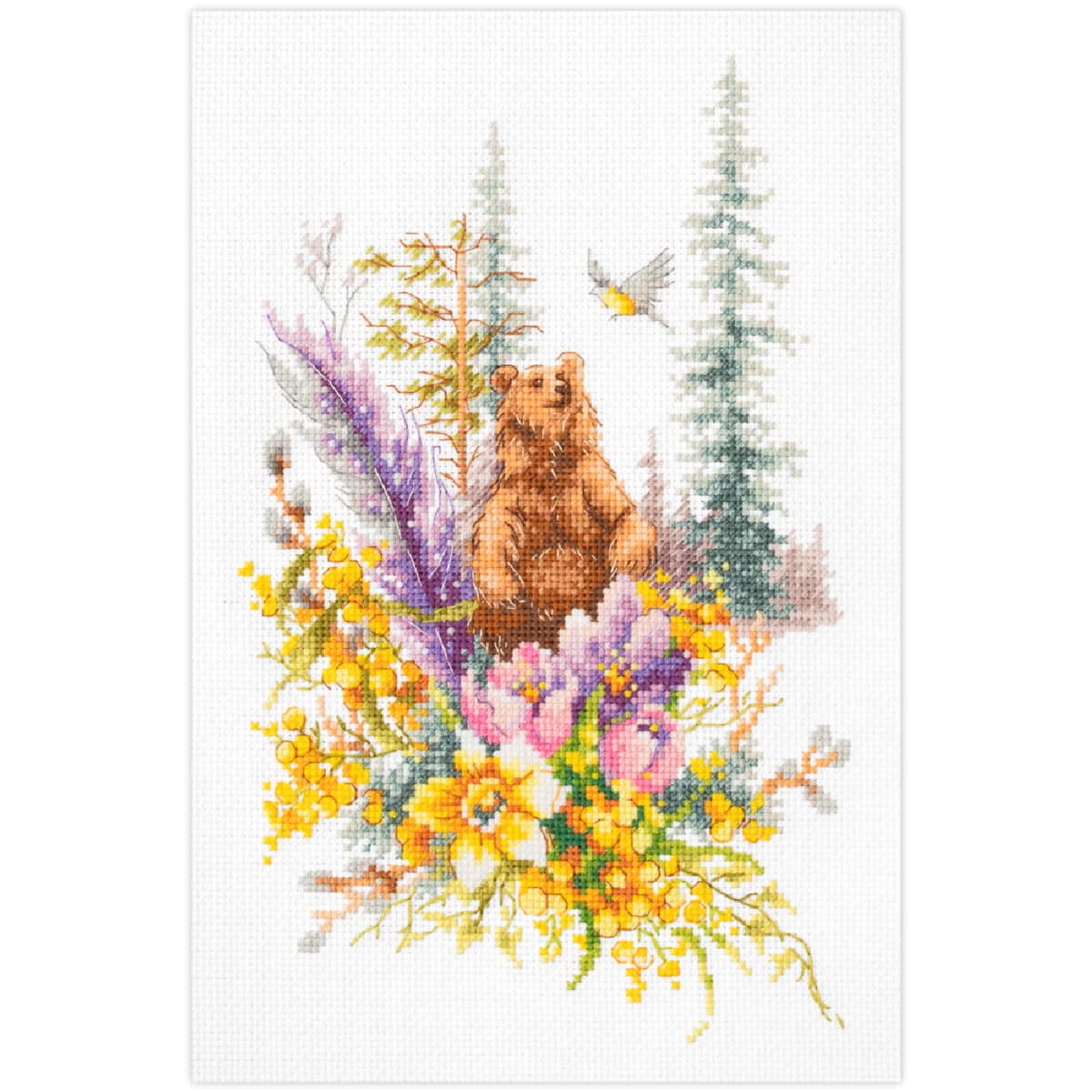 Magic Needle 250-700 ZW Spring Forest Spirit Counted Cross Stitch Kit with Zweigart Edition Cotton Multi-Coloured 17 x 27 cm