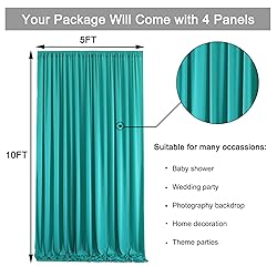 10ftx20ft Turquoise Wrinkle-Free Backdrop