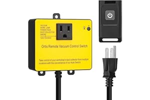 Dust Collector Remote Switch, Ortis 120V Wireless Remote Switch for Dust Collector, 328FT Wireless Range (Battery Included), Heavy Duty Design, Save Your Time and Energy, Enhance Your Work Safety