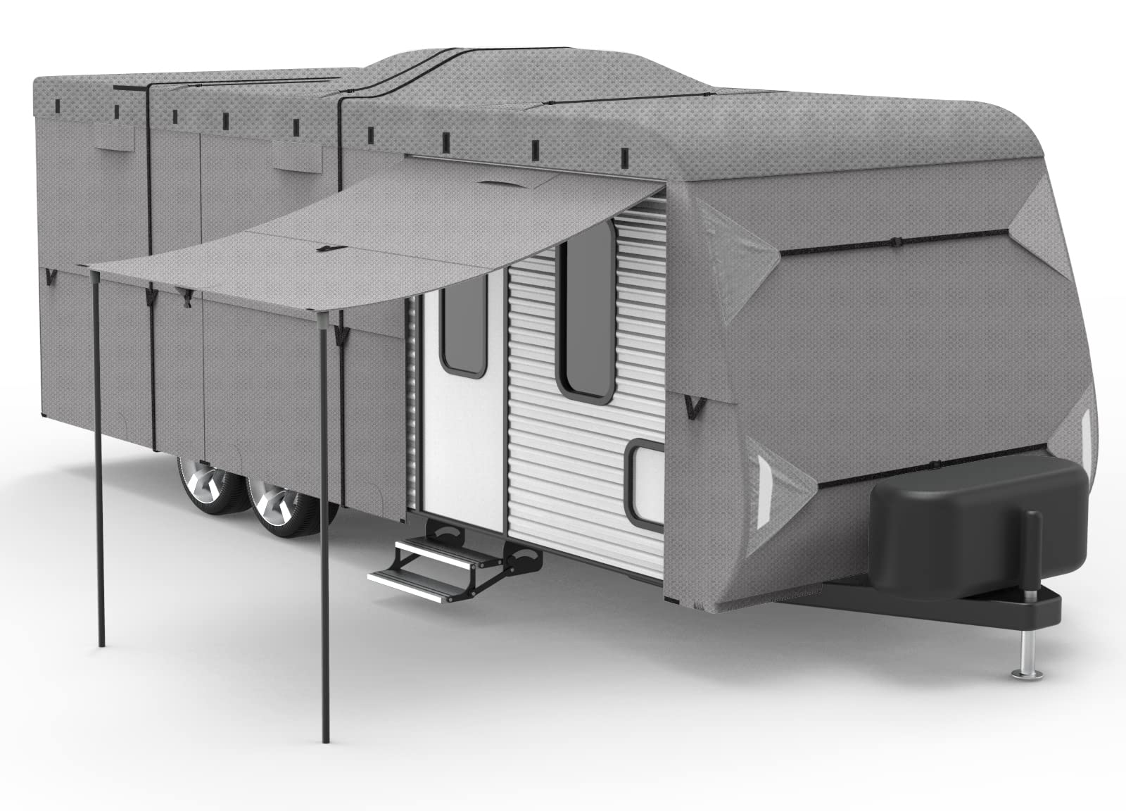Photo 1 of Easy Setup RV Cover 33'-35' Extra Thick 5 Layers Travel Trailer Cover Camper Cover with 2 Assist Poles