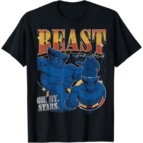 Amazon.com: Marvel Studios X-Men '97 Beast Logo Action Panels T