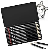 Drawing Pencil Set, 12 Pack Graphite Sketching Pencil Set Includes 2H to 8B, Pencil Sketch Kits with Art Supplies, Ideal for