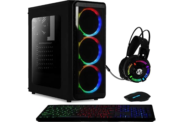Skill Gaming PC Gamer AMD 6-Core CPU 3.8Ghz 8GB (Placa de vídeo Radeon R5 2GB) SSD 120GB Kit Gamer Skill, Preto, 40456