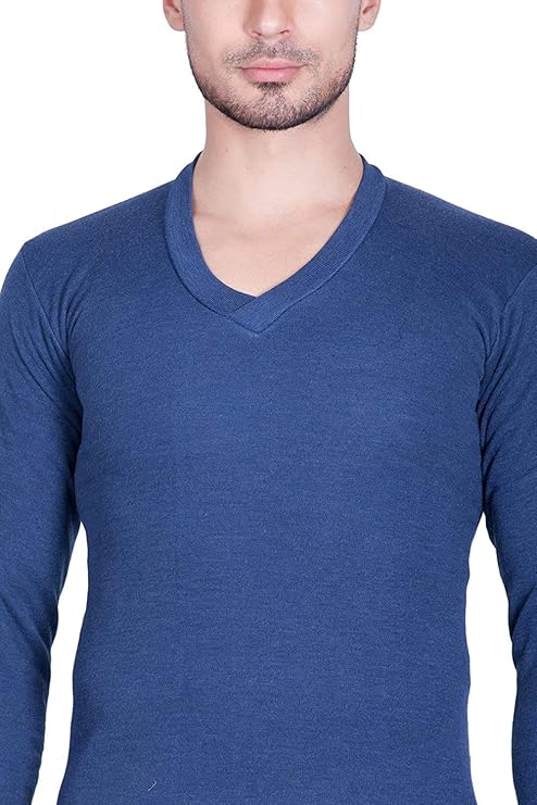 Buy MEN'S SOLID V-NECK THERMAL TOP (BROWN, S) at Amazon.in