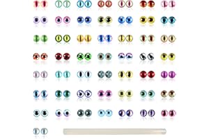 TOAOB THE ONE AND ONLY BABY TOAOB 100pcs Glass Dragon Eyes 6mm Assorted Crafts Cabochons for Clay Doll Making Sculptures Props and DIY