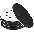 Mkobon 4 Pack 5 Inch 8 Holes Foam Sanding Pads for Orbital Sander | Hook & Loop, Soft Density Interface Pad, Dry Wet Grinding
