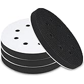 Mkobon 4 Pack 5 Inch 8 Holes Foam Sanding Pads for Orbital Sander | Hook &amp; Loop, Soft Density Interface Pad, Dry Wet Grinding, Sponge Cushion Buffer Backing Pad, Flexible, Easy To Attach