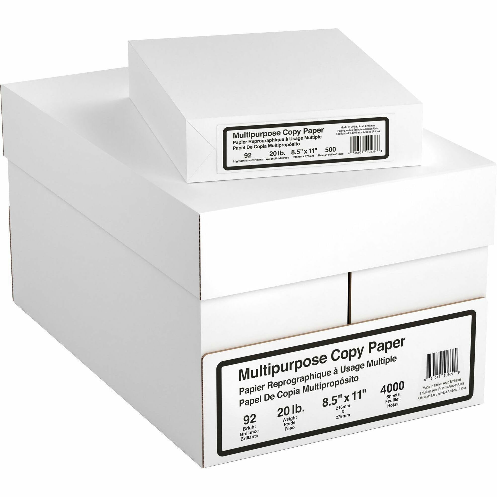 Photo 1 of Special Buy Multipurpose Copy Paper, 8.5" x 11", 500 Sheets/Ream, 8 Reams (4000 Sheets Total)