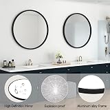 Amazing Tour 50cm Round Mirror Brushed Frame Wall Mounted Bathroom Mirror view 3