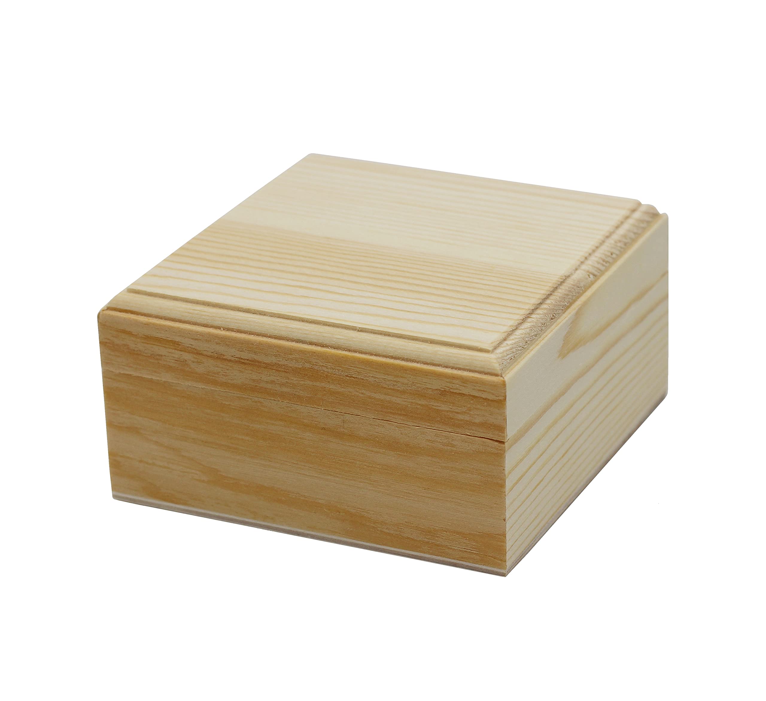 Creative Hobbies® Unfinished Mini Wood Craft Box with Hinged Lid and Magnetic Closure, 3.5 Inch - Perfect for Arts, Crafts, and Personalized Gifts