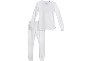 CITY THREADS Made in USA Boys Thermal Cotton Underwear Set Long Soft Breathable Base Layer, SPD Sensory