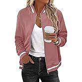 KISSMODA Women Windproof Jacket Zip Up Overcoat Lightweight Casual Long Sleeve Coat Fall Fashion Outfits with Pockets S-XXL