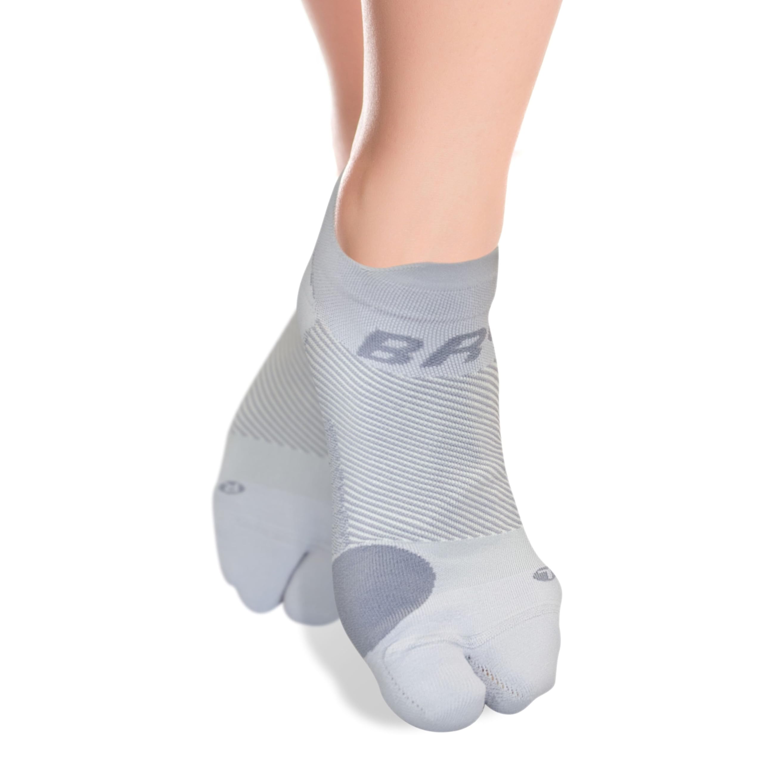 Bunion Relief Socks by OrthoSleeve, Patented Split-Toe Design with a Cushioned Bunion Pad Separates Toes, Relieves Bunion Pain and Reduces Toe Friction - Grey M