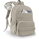 Uselike Travel Backpack for Women, 15.6 Inch Laptop Backpack, Quilted College Bookbag, Cute Work Backpacks, Water Resistant