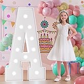 Bugame Light Up Letters, Marquee Letters 4 Feet Tall with Cool White Light, Large Letter for Party Graduation Homecoming Wedding Event Decoration, Marry Me Light Up Letter 4ft Marquee Sign Letras A