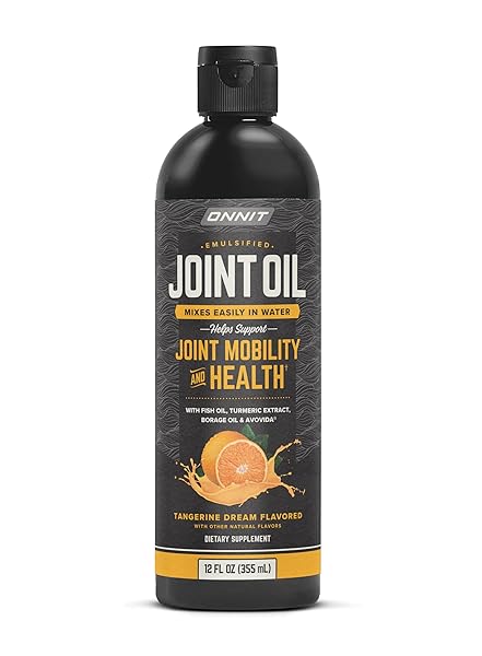 ONNIT JOINT OIL – EMULSIFIED LIQUID FISH OIL TO SUPPORT JOINT HEALTH AND MOBILITY – TANGERINE FLAVOR (12OZ)