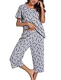 ENJOYNIGHT Womens Pajama Sets Cotton Pj Set Short