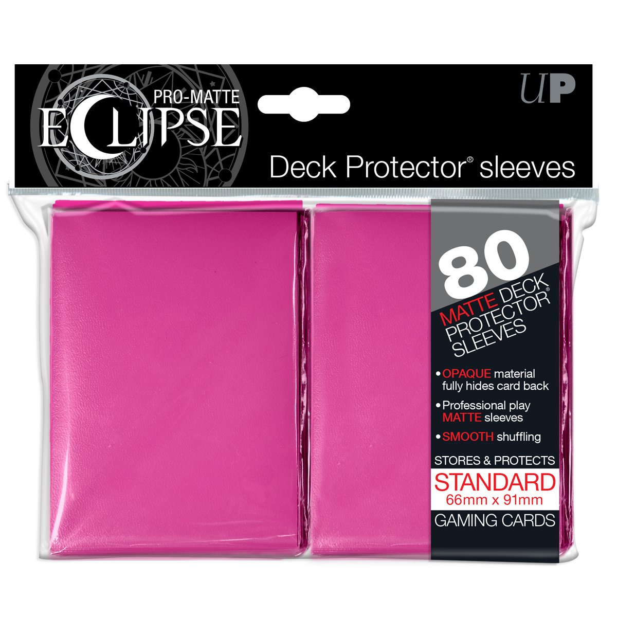 Ultra Pro Pro-Matte Eclipse Standard Sleeves - Pink (80 Count Pack) - 85253