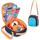 GRAOSO Carrying Case Compatible with Yoto Mini (2024 Edition), Card Holder Hold Up to 30 Cards, Travel Storage Bag for Audio Music Player & Headphone Accessories, Blue (Bag Only) Patented Design
