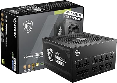 MSI MAG 850W 80 Plus Gold ATX 3.0 PCIe 5.0 Ready 12VHPWR PSU