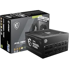 MSI MAG A850GL PCIE5, Fully Modular Compact Gaming 850W Power Supply, 80+ Gold, ATX 3.1 & PCIe 5.1 Ready, Native Dual-Color 1