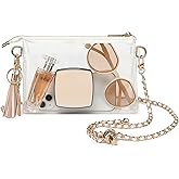 YGR Womens Clear Bag for Stadium Events PVC Small Crossbody Purse for Concert, Party Sports Stadium Approved Present