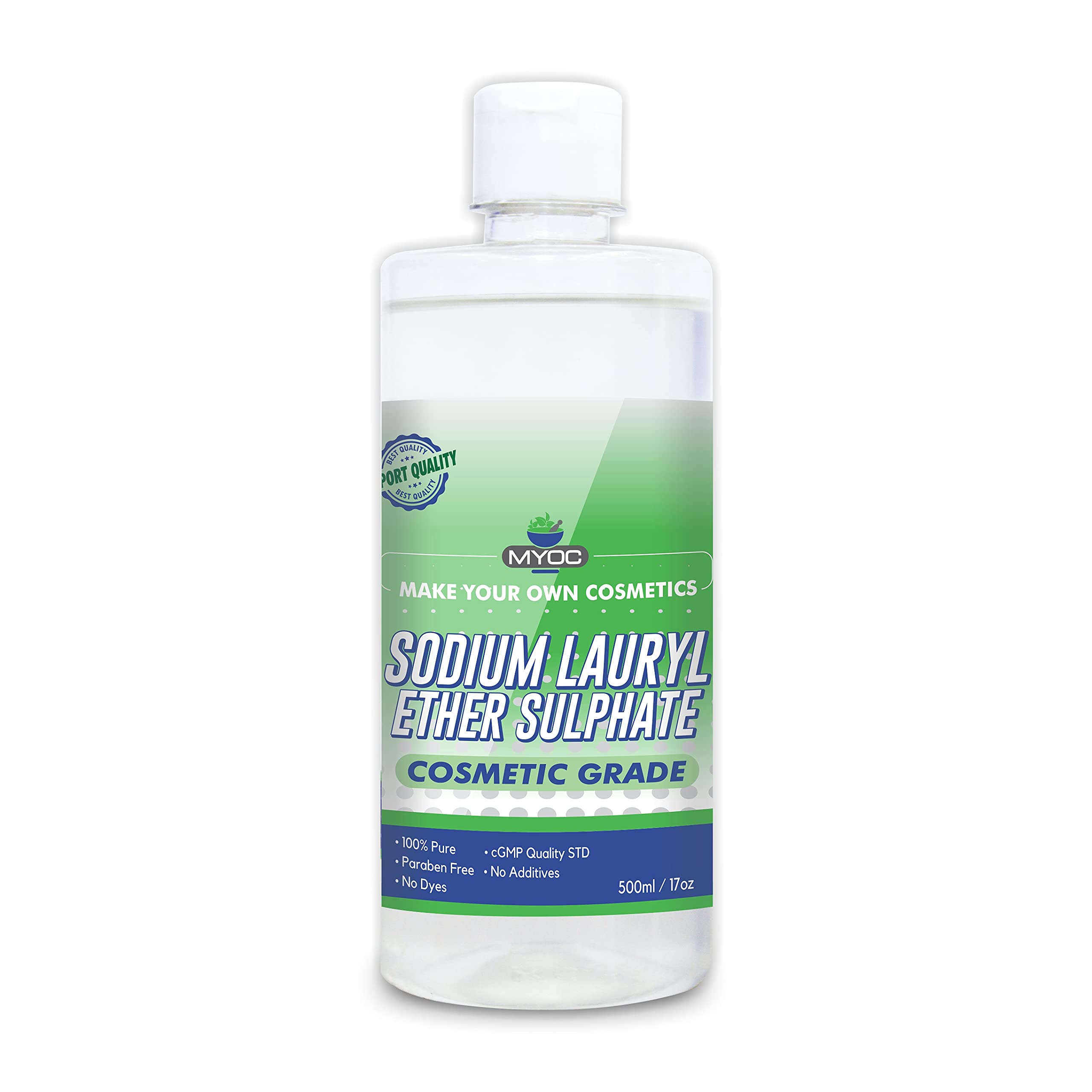 MYOC sodium lauryl ether sulphate (500ml) face, hair, hand wash