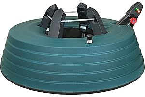 Leejec Christmas Tree Stand with Water Reservoir, Fast Clamped 6 Ft Real Tree with 5.1" Diameter, Water Level Indicator Equipped, No Assembly Required