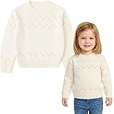 Curipeer Baby Girl Sweater Long Sleeve Knit Toddler Pullover Sweater Soft Crewneck Top for 2T-6T