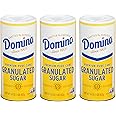 Domino White Granulated Pure Cane Sugar, 16 Oz Canister (Pack of 3)