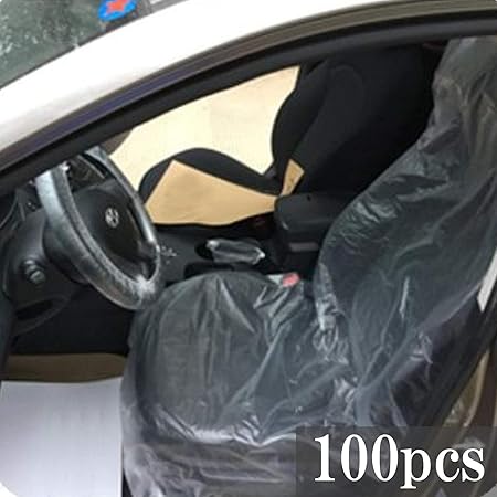 Amazon Fumemo 自動車 車 使い捨て 装着 簡易 ビニール カバー 車検 修理 整備 納車 養生 汚れ 防菌 防止 保護 椅子 シート ハンドル シフトレバー 変速機 ドアノブ 100枚 500枚 シートカバー 100枚 シートカバー